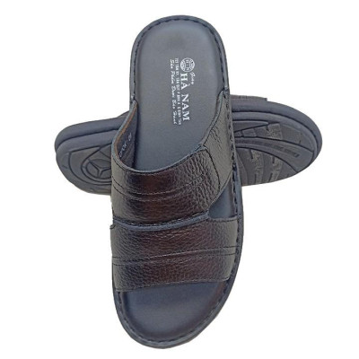 Dép Nam Quai Ngang HÀ NAM Da Bò Thật Cao Cấp DN249