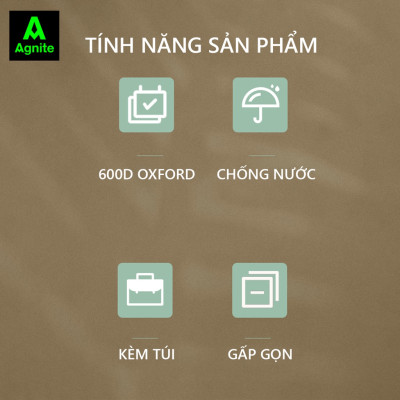 Thảm picnic, thảm dã ngoại chính hãng Agnite, thảm decor chống nước, nhiều màu đa kích thước dễ dàng gấp gọn như 1c túi