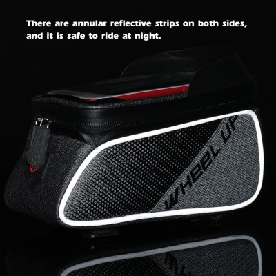 Túi treo sườn xe đạp chất liệu polyester chống nước có ngăn để điện thoại cảm ứng