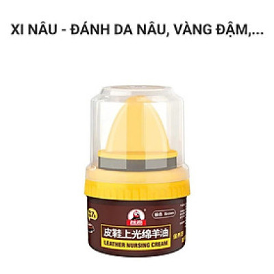 Xi Đánh Bóng Giày Da Làm Bóng Nhanh Đồ Da, Xi Kem Dưỡng Da Có Đầu Mút Hỗ Trợ MÀU NÂU