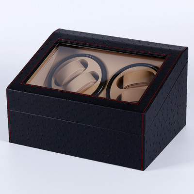 Hộp Lắc Đồng Hồ Cơ SAIKE SAIKE S4603 Mẫu 4 Xoay 6 Tĩnh Vỏ Da Đà Điểu Cao Cấp