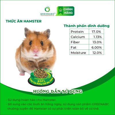Thức ăn Hamster GREENABC – Bổ sung Protein - Canxi - Lipid giúp Hamster ăn ngon, giảm căng thẳng, long mượt, tăng đề kháng - Hộp 10g và 480g