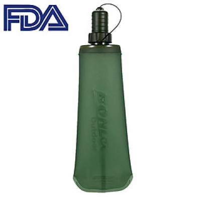 Chai nước thể thao chạy bộ , cắm trại, đi bộ đường dài TPU có thể gấp gọn