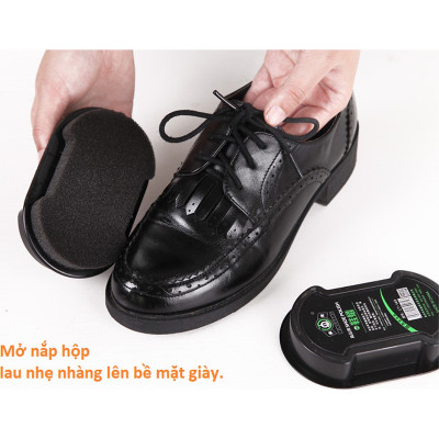 Set dụng cụ làm sạch giày - Xi mút  + sáp đánh bóng giày , dép , túi xách ,cặp ,bằng da  , thiết kế nhỏ gọn vô  cùng tiện lợi