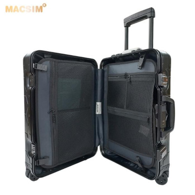 Vali hợp kim nhôm nguyên khối MS1317 Macsim cao cấp màu đen màu đen