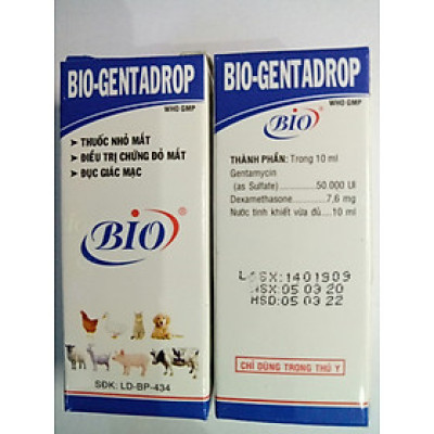 1 lọ thuốc nhỏ mắt dùng cho chim, vẹt, gia cầm