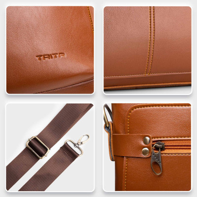 Cặp công sở Trita ( Thời trang nam đa năng vừa laptop 14 inch - Cặp da TCA12 )