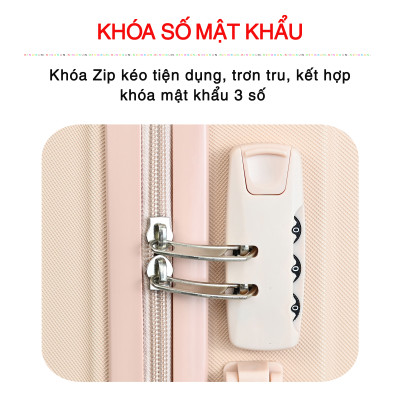 Vali Du Lịch Cao Cấp Size 24inch - Bảo Hành 5 Năm  KS-T01 - Cam