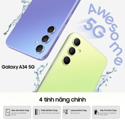 Điện thoại Samsung Galaxy A34 5G (8GB/128GB) - Hàng chính hãng