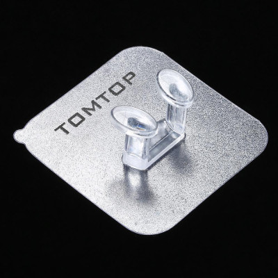 TOMTOP 2 cái Móc kết dính chắc chắn trong suốt bằng nhựa Superglue đỡ phích cắm không thấm nước