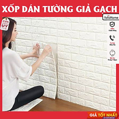 Xốp Dán Tường Giả Gạch 3D - Khổ 70x77 Dày 4mm Cao Cấp Cách Âm Cách Nhiệt Giá Rẻ Nhất