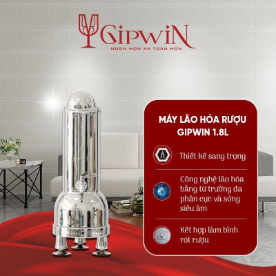 Máy lão hóa rượu và khử độc rượu GIPWIN 1.8L - Hàng chính hãng