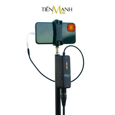 Thiết Bị Thu Âm Và Livestream iRig Pre 2 IK Multimedia Live Micro Kết Nối Điện Thoại, Máy Ảnh Soundcard Hàng Chính Hãng