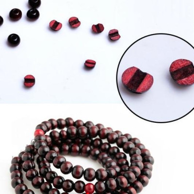 Combo Vòng đeo tay Chuỗi 108 hạt gỗ tự nhiên, Phong cách Phật Giáo, thắt nơ, đính Kim Cang Chùy, Kèm túi Nhung.