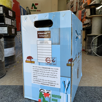Dây Mạng Vinacap Cat6 UTP Lõi Đồng Nguyên Chất - Hàng Chính Hãng (Bán lẻ mét)