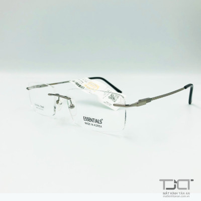 Gọng kính Nam Nữ, khoan ốc, không gọng, hàng chính hãng hàn quốc Essentials E50010