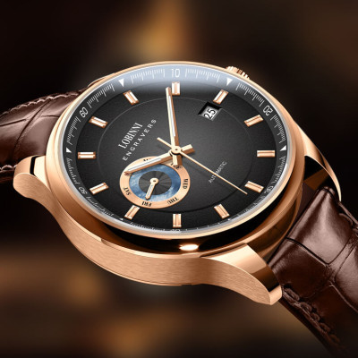 Đồng hồ nam chính hãng Lobinni No.17017-1 Bảo hành 24T, Kính Sapphire chống xước, chống nước 50m, dây da cao cấp