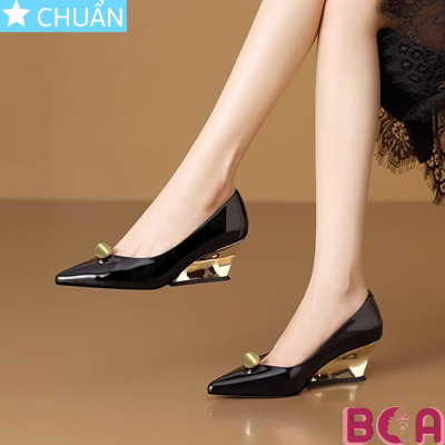 Giày đế xuồng cao gót nữ 6 phân RO689 ROSATA tại BCASHOP kiểu dáng hiện đại, thanh lịch và tôn dáng