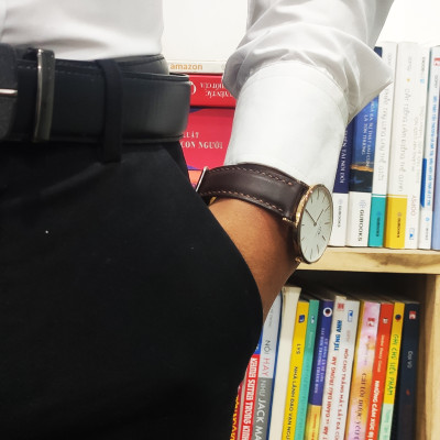 Dây đồng hồ da bò Bụi Leather D101- Da thật khâu tay thủ công cao cấp - Bảo hành 12 tháng