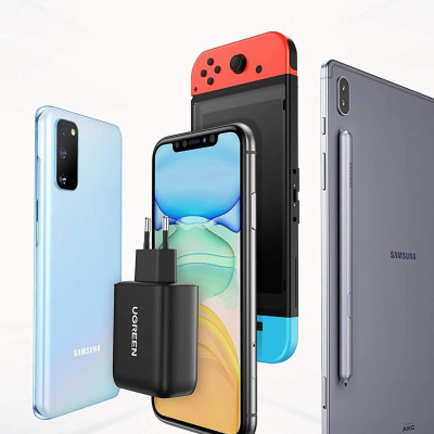 Ugreen UG10216CD161TK 36W QC3.0 2 cổng USB màu Đen Củ sạc nhanh - HÀNG CHÍNH HÃNG