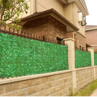 Hàng rào lá xanh nhân tạo - Tấm lá vạn niên thanh 1m*3m trang trí nhà cửa ban công - Cây giả, hoa lụa Decor trang trí nhà cửa