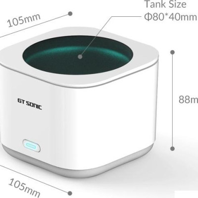 Máy rửa siêu âm mini GTsonic X3 – dung tích 180ml, công nghệ sóng siêu âm hiện đại, làm sạch sâu và loại bỏ bụi bẩn hiệu quả cho trang sức, kính mắt, đồng hồ, dụng cụ nha khoa, linh kiện điện tử – Hàng chính hãng
