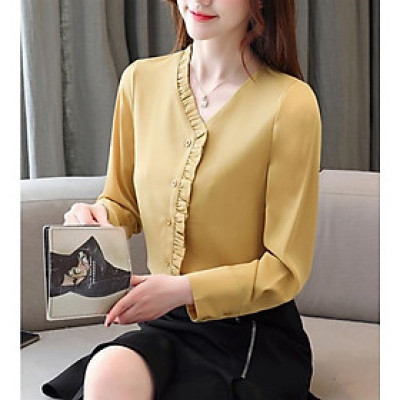 Áo Sơ Mi Nữ TiTiShop SMN327 Màu Vàng