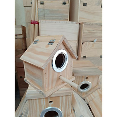 1 tổ mái nhà (dài 16 rộng 15 cao 20) dùng cho các dòng chim nhỏ, chim sẻ, yến phụng (có ốp nhôm lỗ tổ)