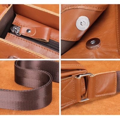 Túi đeo chéo nam DA BÒ THẬT phong cách mới - BEE GEE DCN9296