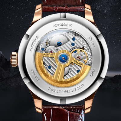 Đồng hồ nam chính hãng Lobinni No.17017-1 Bảo hành 24T, Kính Sapphire chống xước, chống nước 50m, dây da cao cấp