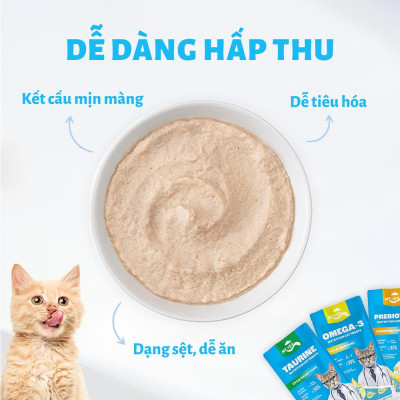[Giá sỉ] Súp Thưởng Cho Mèo MR.VET có Omega 3, Prebiotics, Taurine-Hỗ Trợ Tiêu Hóa,Sức Khỏe Tim Mạch