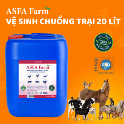 Dung Dịch Vệ Sinh Diệt Khuẩn, Khử Mùi Chuồng Trại, Chăn Nuôi ASFA Farm 20 lít