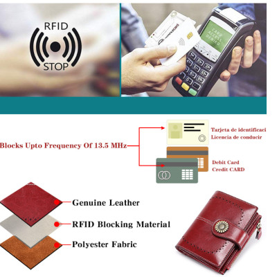 Ví nữ 100% da bò thật cao cấp phong cách mới