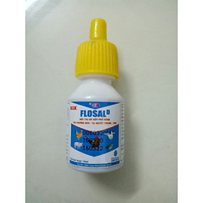 1 lọ Flosal D 10ml dùng trị tiêu chảy,hô hấp cho chim, vẹt, gia cầm