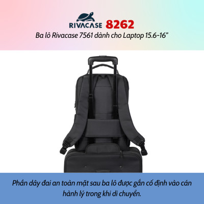 Balo Laptop Rivacase 8262 Để Vừa Laptop 15.6 inch - Bảo Hành 24 Tháng - Hàng Chính Hãng