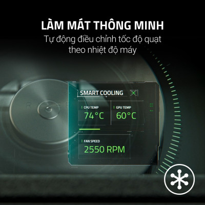 Đế tản nhiệt Razer Laptop Cooling Pad | 14" đến 18" inch | 3 Cổng USB-A 2.0 Kết Nối | Nhiệt Độ Mát lên tới 16 Độ | Hàng Chính Hãng