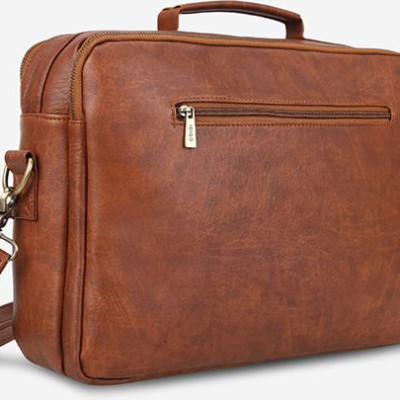 Cặp da nam nữ đựng laptop 15.6 inch, túi xách công sở phom chữ nhật ngăn trước túi hộp IDIGO MB2 - 702