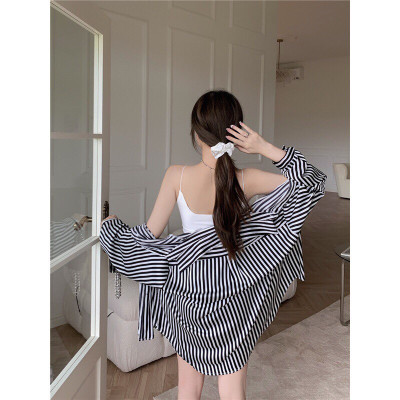 Áo sơ mi nữ thời trang form dài dáng rộng