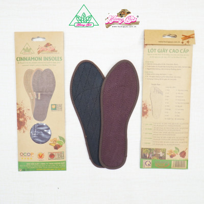 Lót giày thun cotton Hương quế CI-10 làm từ vải cotton - bột quế giúp hút ẩm - khử mùi - phòng cảm cúm và cải thiện sức khoẻ