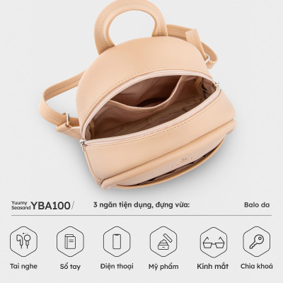 Balo Yuumy ( Thời trang nữ cỡ trung phong cách - Balo da Seasand YBA100 )