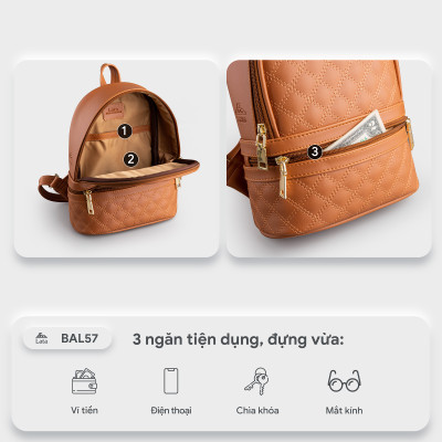 Balo Lata ( Thời trang nữ công sở cỡ nhỏ - Balo da BAL57 )