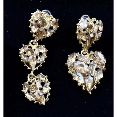 Earrings đeo tai thời trang đính đá lấp lánh cho nữ