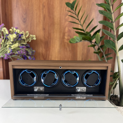 [BH 2 Năm Động Cơ] HỘP XOAY 4 ĐỒNG HỒ CƠ DÁNG NGANG