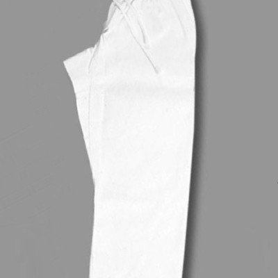 Quần võ màu trắng karate, taekwondo, judo vải kaki cotton dày người mặc cao từ 1m30 đến 1m80