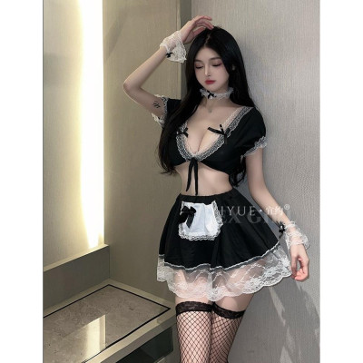 Tặng Kèm Bờm Tóc - Cosplay Nữ Hầu Gái, Nữ Bồi Bàn, Nữ Phục Vụ, Set Đồ Lót Nữ Gợi Cảm Tôn Dáng C071