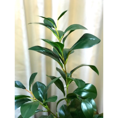 Cành lá chè giả - dài 40cm - 3 nhánh - Cây giả, hoa lụa Decor trang trí nhà cửa