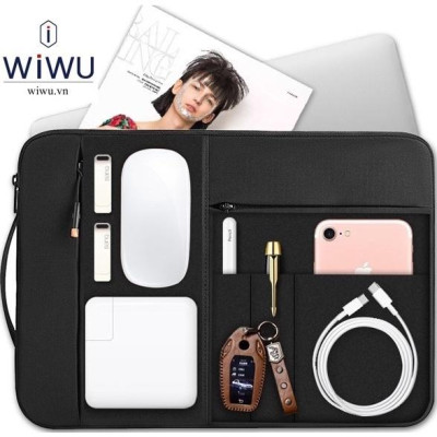 Túi xách chống sốc có quai xách nhỏ gọn cho Mac book , Laptop 13, 14, 16 inch hiệu WI WU Alpha Slim Sleeve