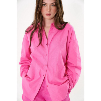 DOTTIE - Áo sơmi căn bản form rộng nữ T0598