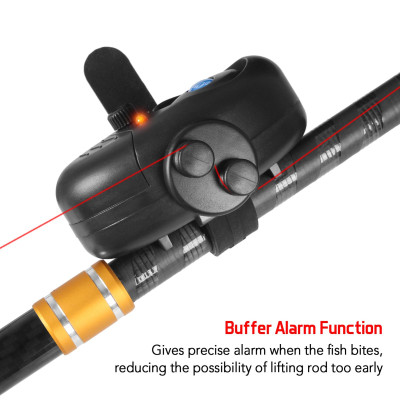 Thiết bị báo động cá cắn câu, đèn LED tăng khả năng quan sát, thuận tiện cho việc câu đêm