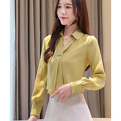 Áo Sơ Mi Nữ TiTiShop SMN325 Màu Vàng